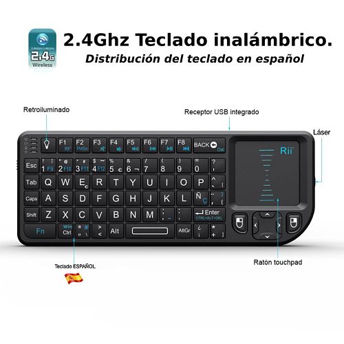 Los mejores touchpads inalámbricos del mercado Rii Mini Elegance Wireless RT-MWK01+ Diseño