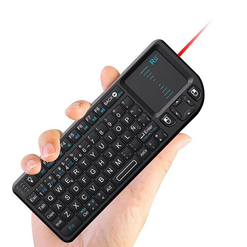 Los mejores touchpads inalámbricos del mercado Rii Mini Elegance Wireless RT-MWK01+ Puntero Láser