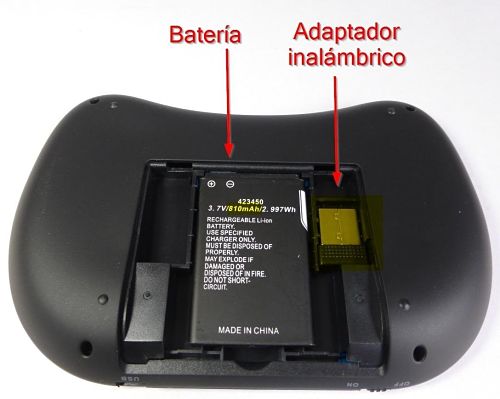 Los mejores touchpads inalámbricos del mercado Rii Mini i8 Wireless Batería